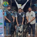 توزيع لحوم الأضاحي في ثاني أيام العيد على النازحين في ظل المجاعة والحصار وغلاء الأسعار
